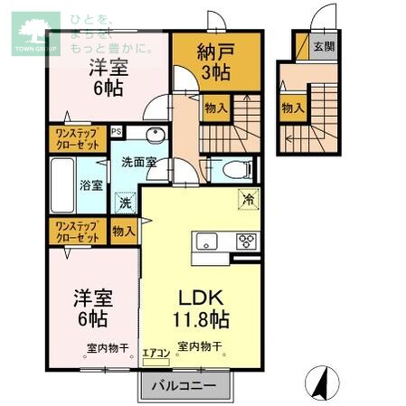 グローリアコート Aの物件間取画像